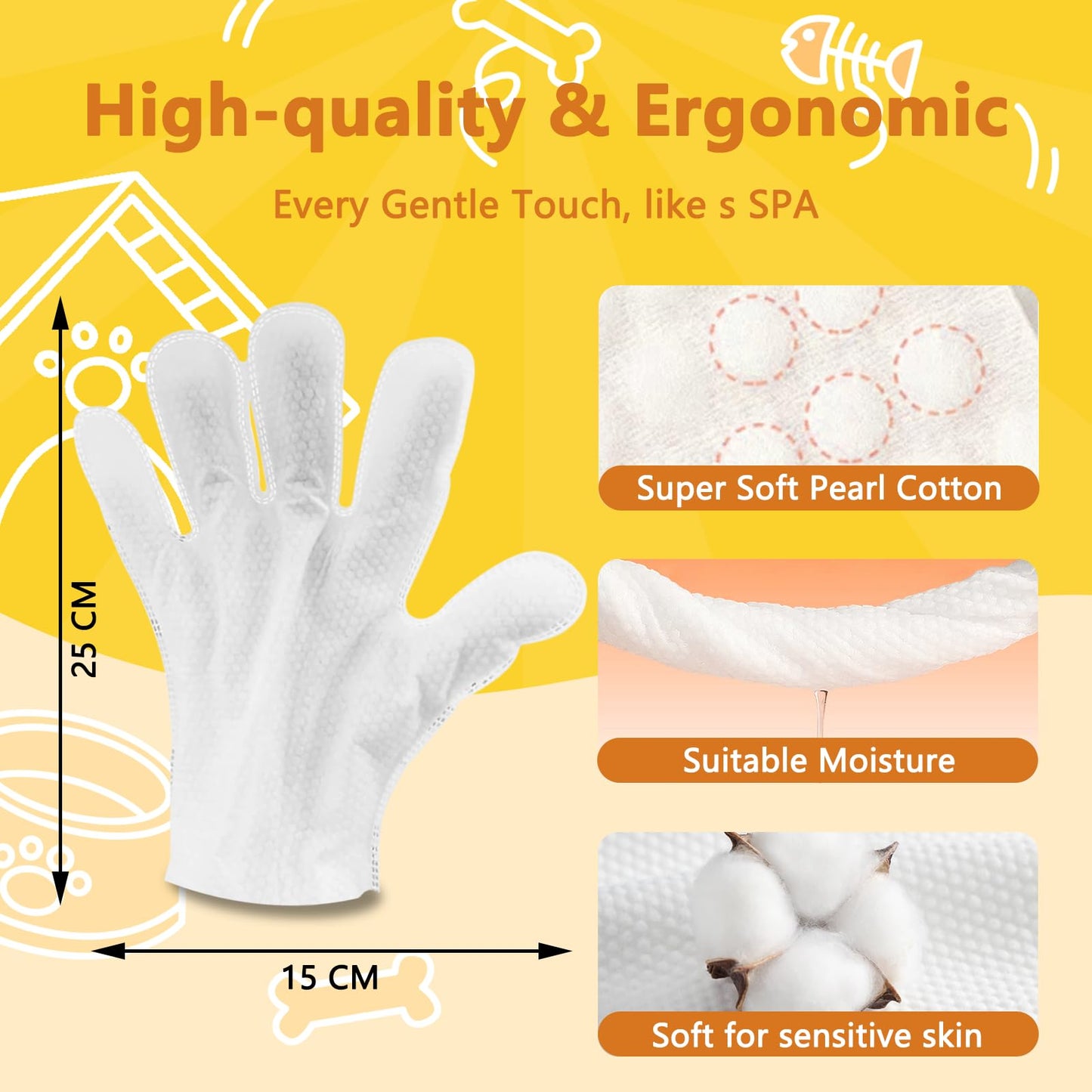 WhiffAway™ Pet Glove Wipes '36 Pcs'