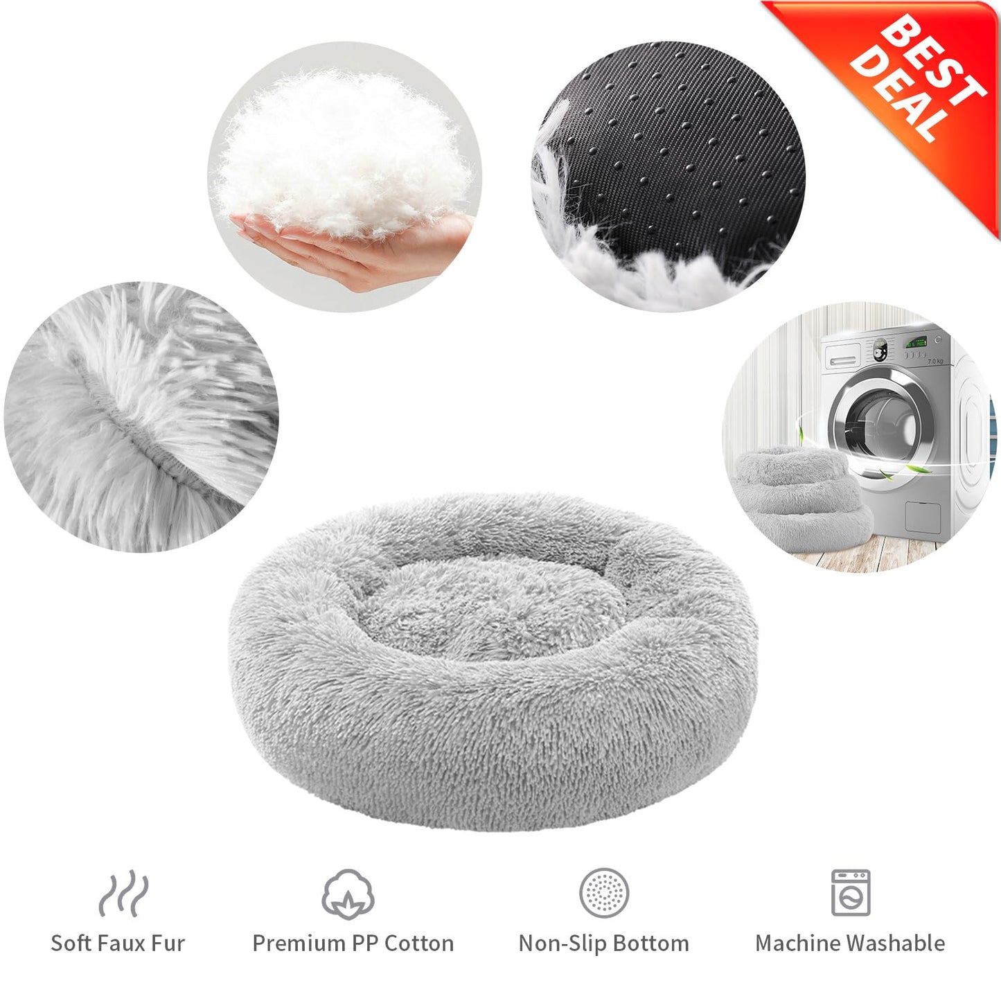 CloudNest™ Calming Donut Dog Bed