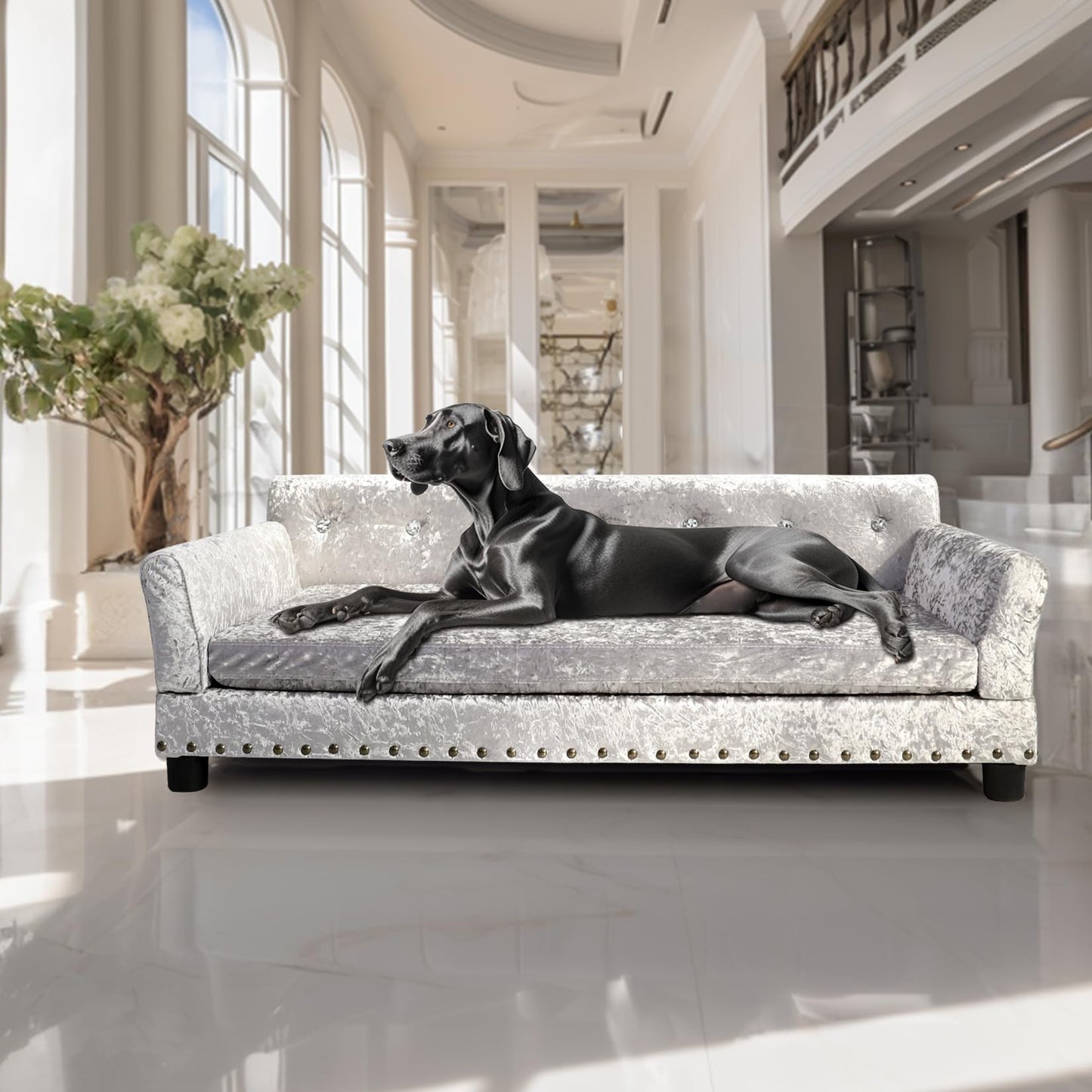 Designer Pet Sofa/Couch (Luxury Fabric)