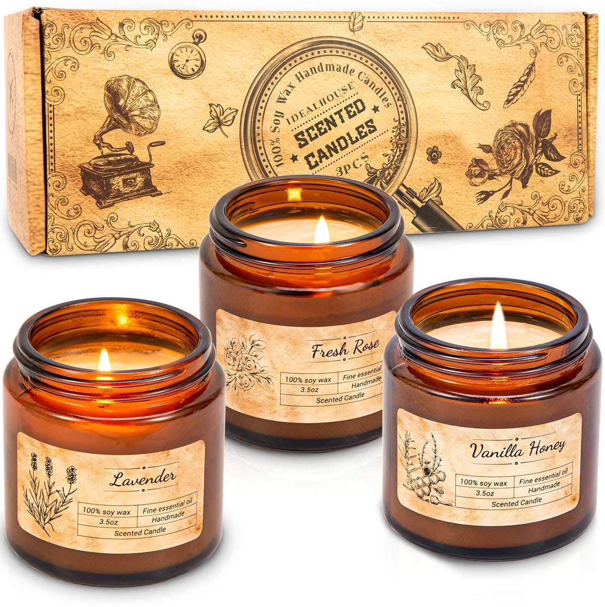 Scented Candle Gift Set of 3