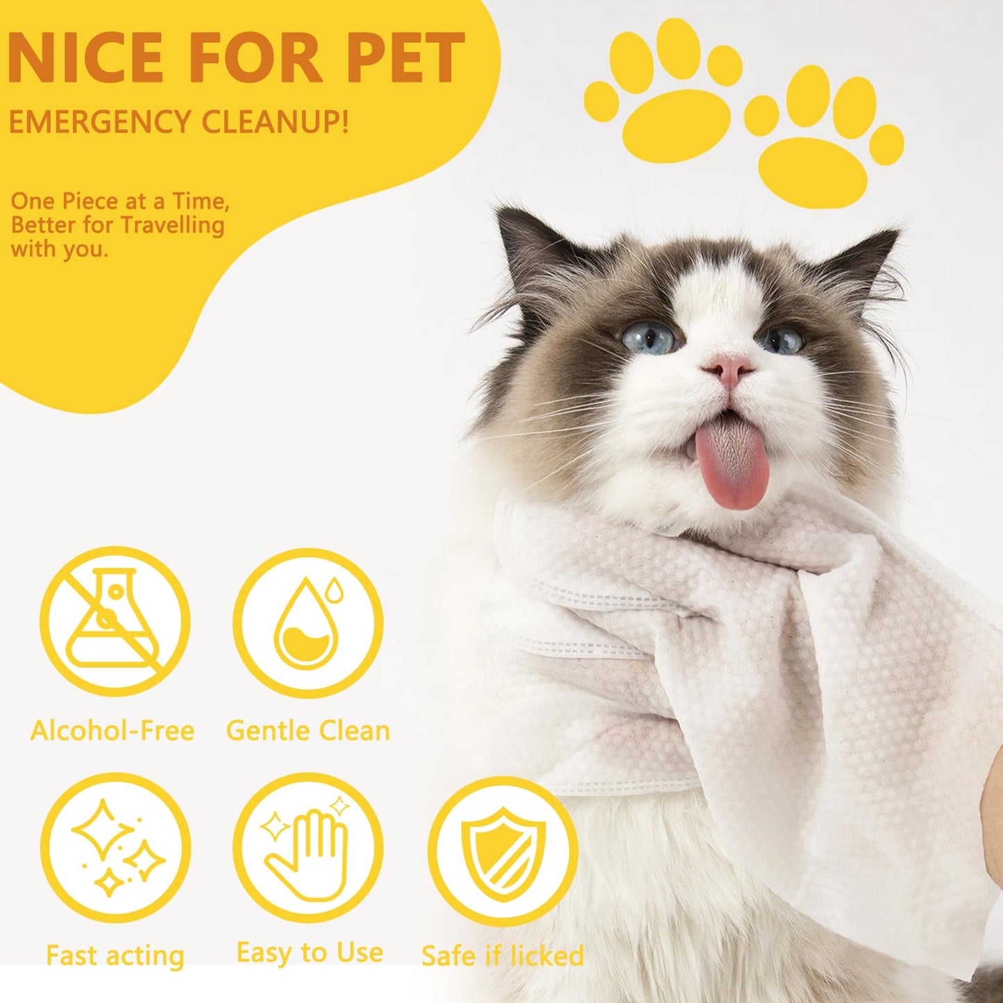 WhiffAway™ Pet Glove Wipes '36 Pcs'